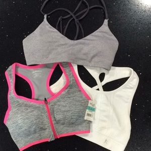 Roxy and Danskin Now sport bras, 3 for $12.00
